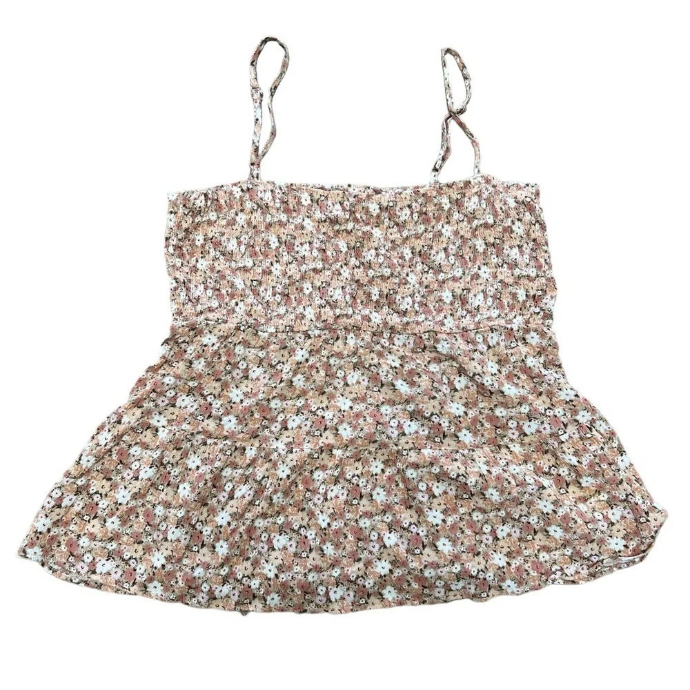 Paper crane women’s tunic pink floral top